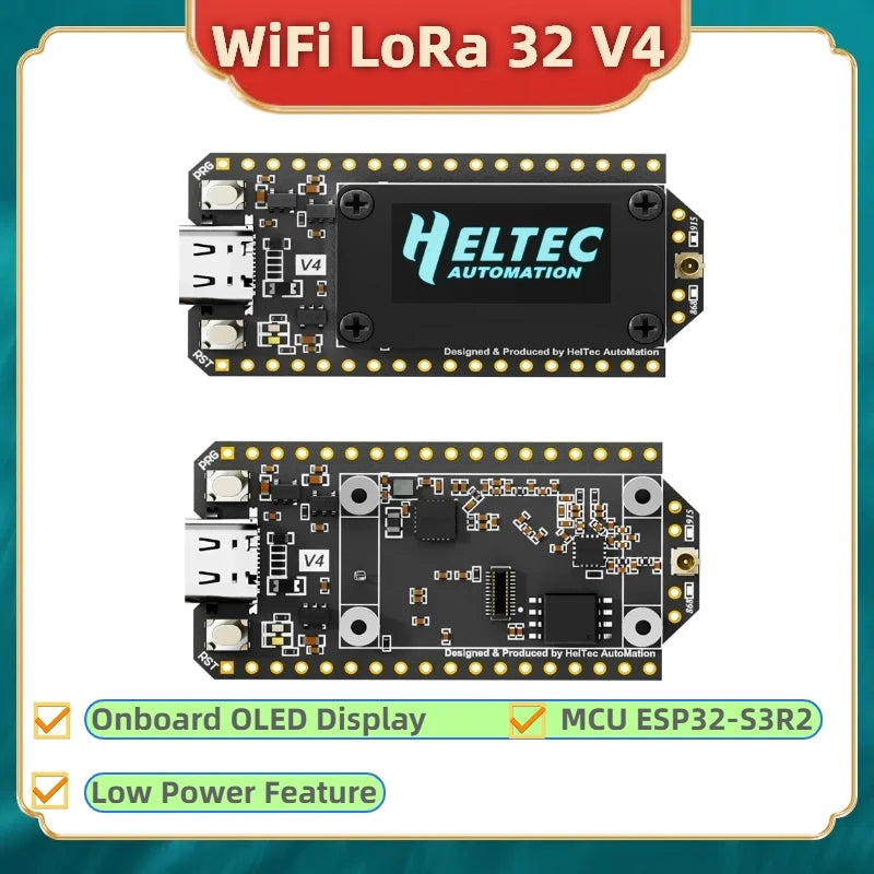 Heltec WiFi LoRa32 Board - V3/V4 ESP32-S3 SX1262 LoRa WiFi BLE Development Board for IoT & Meshtastic