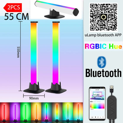 Music RGBIC Light Bar – APP-Controlled Desktop Strip with Rhythm Sync, USB Gaming & Bedroom TV Backlight Atmosphere Lamp