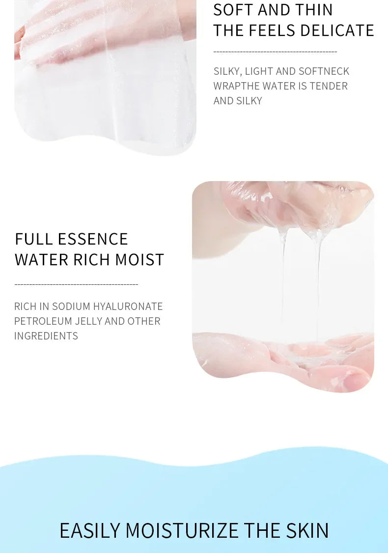 10pcs SADOER Hyaluronic Acid Neck Masks – Collagen Firming & Moisturizing Skincare for Neck