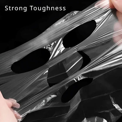 Disposable Full Face & Neck Beauty Wraps - 100/500pcs Transparent Plastic Film Mask Covers