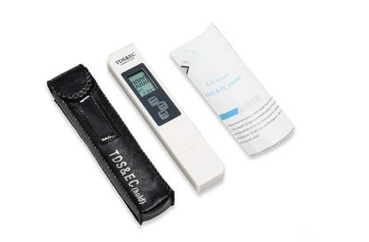 White Digital Water Quality Tester - TDS EC Meter, Multifunctional Water Purity & Temperature TEMP PPM Tester (0-9990 Range)