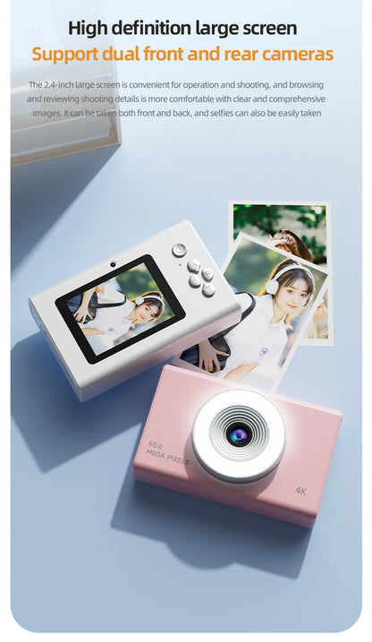 Xiaomi 4K Digital Camera – 50MP Autofocus Portable Retro Camera, CCD Travel & Student Camera