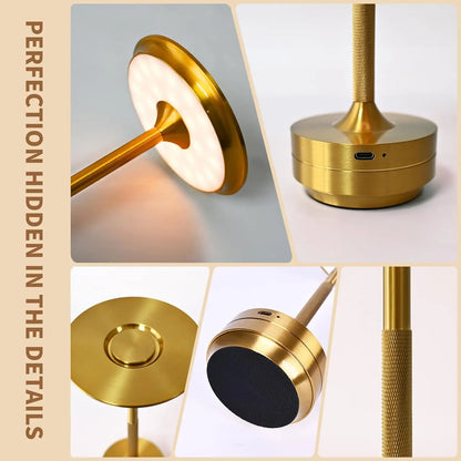 Wireless LED Touch Sensor Table Lamp - Rechargeable Desktop Night Light for Bedroom, Hotel, Bar & Restaurant Decor