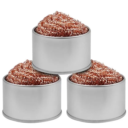 Soldering Iron Cleaning Ball - Copper Wire Tip Cleaner with Mesh Filter & Metal Dross Removal Box