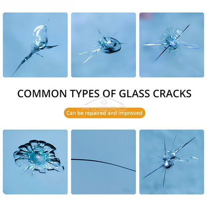 Car Windshield Repair Resin Kit – Scratch & Crack Restoration Tool for Windshield Glass, No-Trace Repair & Protective Care Set