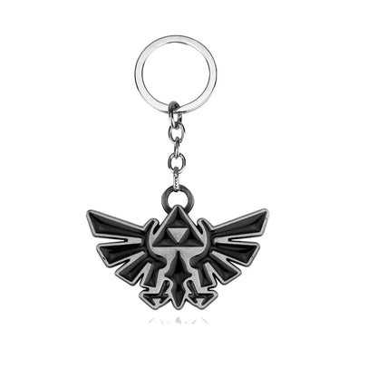 Zelda Shield Keychain – Enamel Metal Symbol Pendant Keyring for Men & Fans Gift