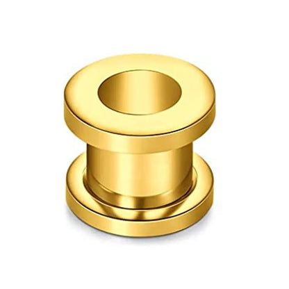 Rose Gold Stainless Steel Ear Plugs & Tunnels - Screw Fit Gauges Body Piercing Jewelry 3mm-20mm