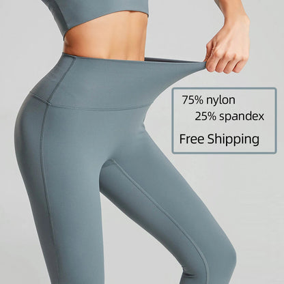 Women's High Waist Seamless Leggings - Naked Feel Push Up Yoga Pants For Fitness, Running & Gym Training