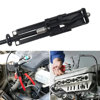 Bendable Hose Clamping Pliers: Flexible Cable Type Swivel Pincer Clamps - Removal & Repair Tools for Automotive Radiator, Fuel, Water