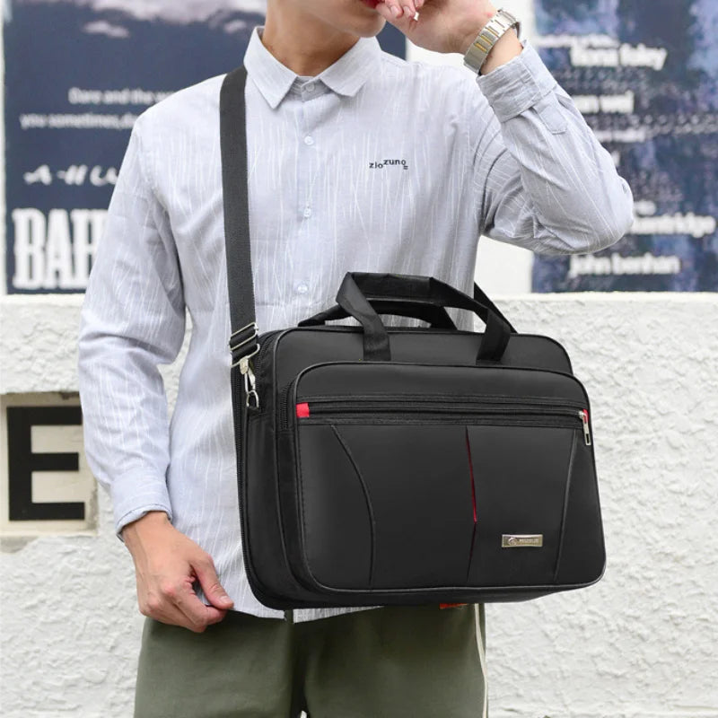 High-Capacity Briefcase Business Bag - Document Storage, Weekend Travel Laptop Protection & Organizer Handbag Accessories
