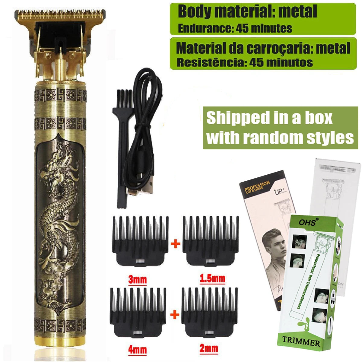 T9 Electric Hair Clipper & Beard Trimmer — 0mm Precision Body Hair Shaver for Men, Professional Haircut & Grooming