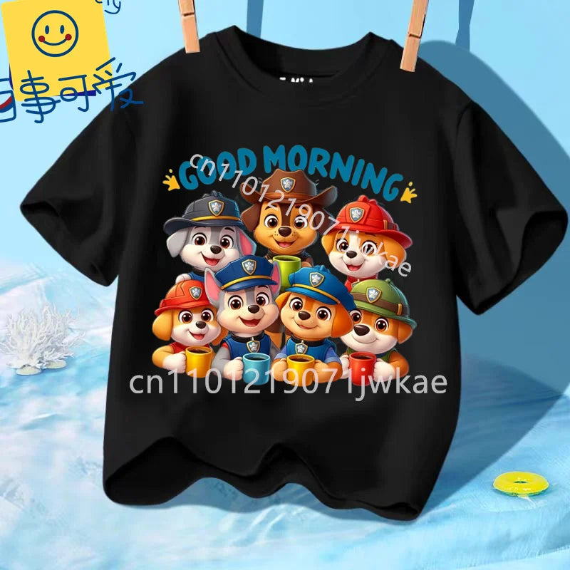 Paw Patrol Kids T-Shirt – Skye Cartoon Short Sleeve Summer Top for Boys & Girls Casual Wear Birthday Gift Clothing
