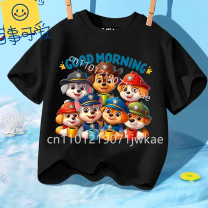Paw Patrol Kids T-Shirt – Skye Cartoon Short Sleeve Summer Top for Boys & Girls Casual Wear Birthday Gift Clothing