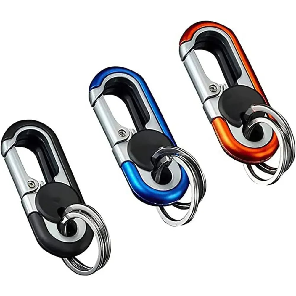 Double Ring Metal Keychain – Men’s Fashion Car Key Holder & Auto Accessories Gift