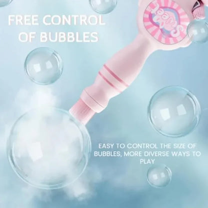 Smoke Bubble Machine & Fog Wand – Portable Magic Bubble Blower for Parties with Water Bottles
