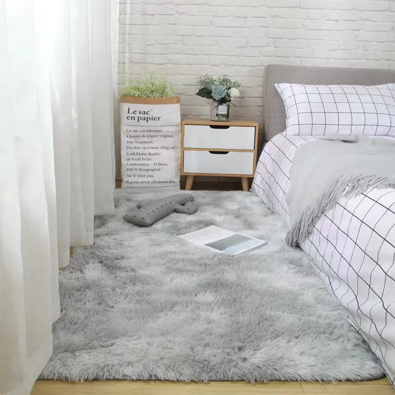 VIKAMA Fluffy Shaggy Rugs – Non-Slip, Machine Washable Soft Plush Area Rugs for Bedroom, Modern Design