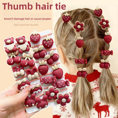 10PCS Colorful Floral Hair Bands for Girls - Soft Elastic Hair Ties in Pastel and Vibrant Colors for Everyday Wear and Special Occasions