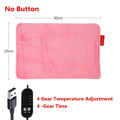 Graphene Electric Blanket & Heated Chair Cushion – USB Powered Insulation with 4-Speed Heating & Timer for Office & Car