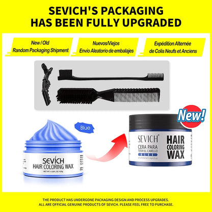Temporary Hair Color Wax Kit – Washable Instant Hair Dye Cream for Men, Women & Kids, Party Cosplay, Blue, Purple, Red, Green