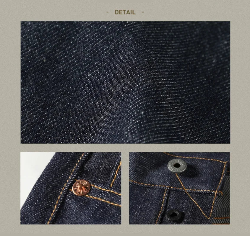 Red Tornado 55501 Men’s Jeans – Relaxed Straight Fit Raw Selvedge Denim Amekaji Style Pants
