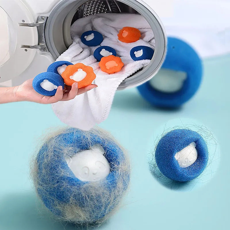 Pet Hair Remover Ball - Reusable Laundry Washing Machine Filter for Cat Hair & Fur - 1-5pcs
