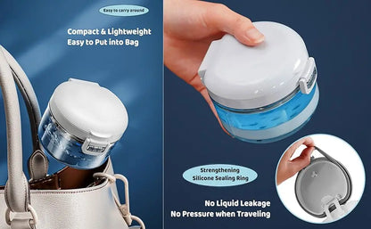 Clear Denture Case – Large Denture Bath Box with Strainer for Storage & Travel, Mouth Guard Cleaning Container