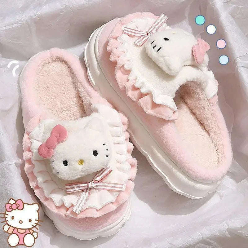 Kawaii Sanrio Kuromi Plush Backpack – Lolita Style Stuffed Animal Doll, My Melody Tote Bag for Women & Girls, Christmas Gift