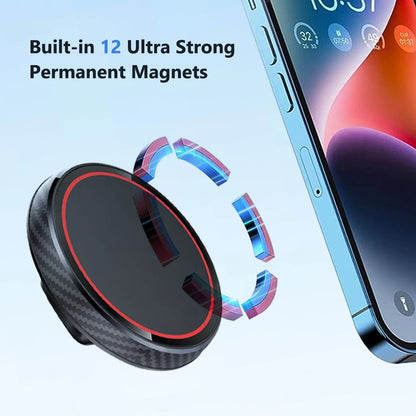 Magnetic Phone Holder for Car Display Screen Side: 360 Degree Rotation Car Mount for iPhone 12, 13, 14, 15 Pro Max - Tesla Accessories