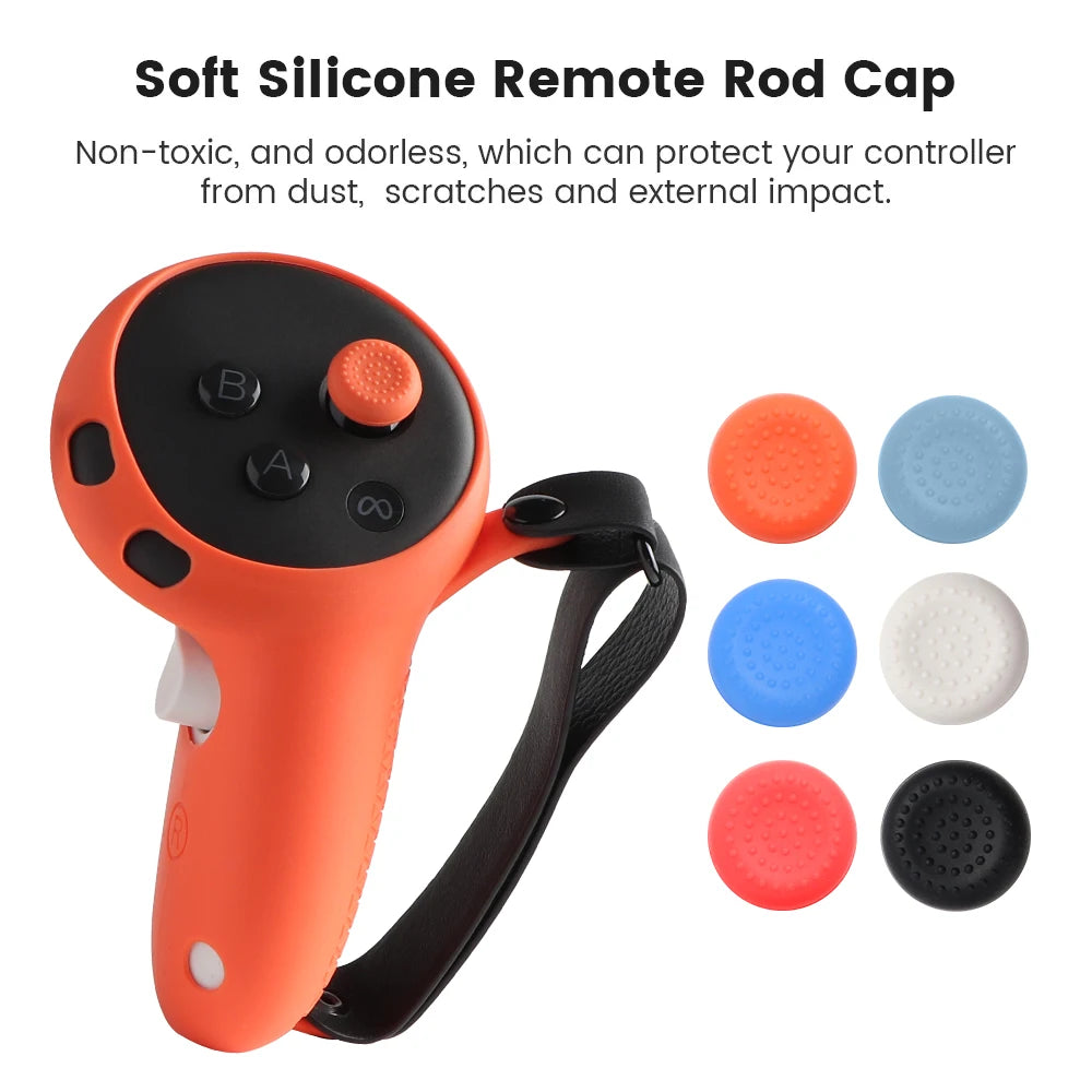 Silicone Protective Cover Set for Meta Quest 3 — VR Headset, Controller Grip, Lens Cap & Face Cover Accessories