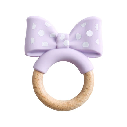 Baby Silicone Teether Toy - BPA Free Dental Chew Ring Bracelet for Infant Teething Relief and Kids Gift