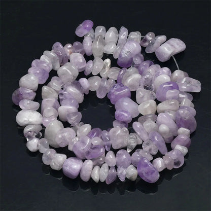 16 Inch Natural Stone Chip Beads - 5-8mm Irregular Crystal Agate Gravel Beads for DIY Bracelets & Jewelry Making