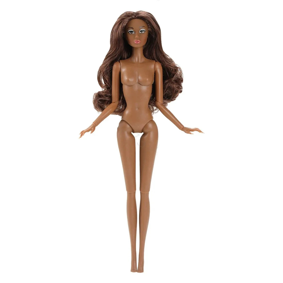 32cm Star FR Supermodel Doll — 1/6 Nude Fashion Doll with Trend Makeup, Curly & Straight Hair, White/Black/Wheat Skin DIY Dress-Up Toy