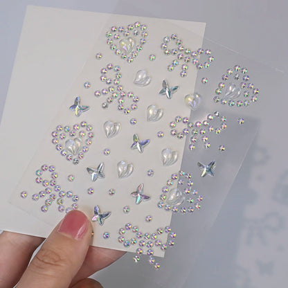 5D Face Diamond Gem Stickers - Colorful Rhinestone Body Makeup Tattoo for Festival, Nail Art & DIY Bling Style