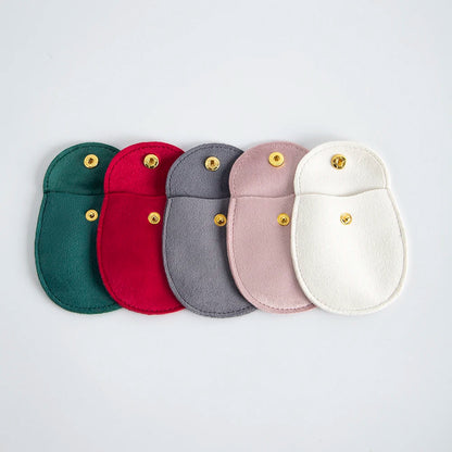 10-Pack Velvet Jewelry Snap Pouches – Gift Packaging Bags for Earrings, Necklaces, Travel & Weddings