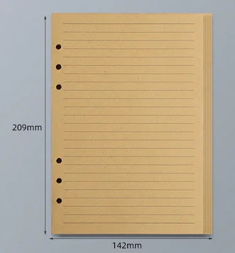 45 Sheets A5 A6 A7 Loose Leaf Notebook Refill – Spiral Binder Pages, Lined, Blank & Grid Craft Paper Stationery
