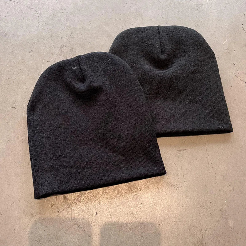 Unisex Knitted Beanie Hat - Goth Tooth Cap for Women and Men, Y2K Streetwear Winter Fashion, Vintage K-Pop Harajuku Style