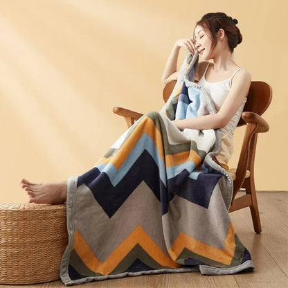 Extra Soft Thickened Flannel Blanket – Cozy Warm Nap Throw Blanket for Air Conditioning, Bed, Sofa & Home Use Comfort Bedding