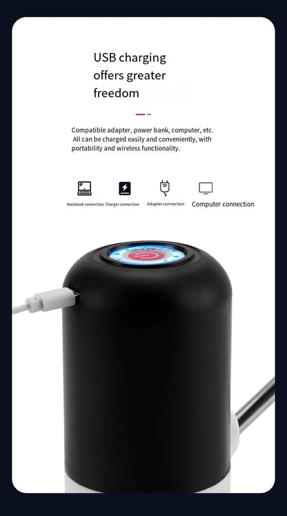 Portable Electric Water Pump - Large Battery Capacity Rechargeable Pump with One-Touch Easy Operation