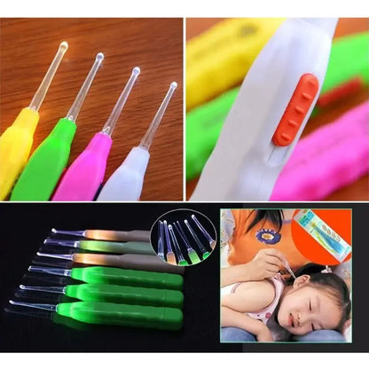 Cartoon LED Earwax Removal Tool Set – Light-Up Ear Pick and Cleaning Spoon for Gentle Ear Care