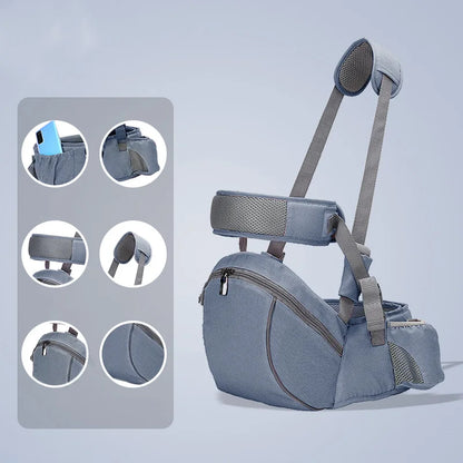 Adjustable Baby Carrier Hip Seat - Infant Waist Belt Sling & Ergonomic Baby Backpack