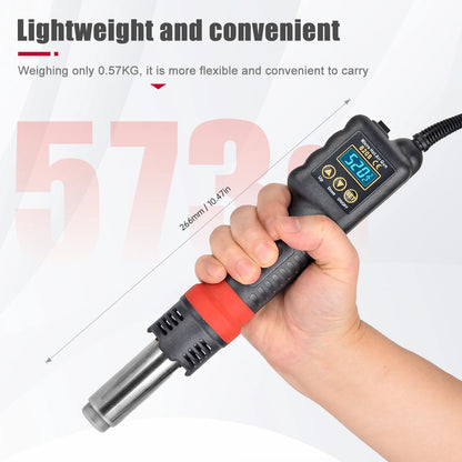 JCD Micro Hot Air Gun 8208 – 750W Soldering & Welding Rework Station, LCD Display All-in-One Heat Gun for BGA & IC Soldering