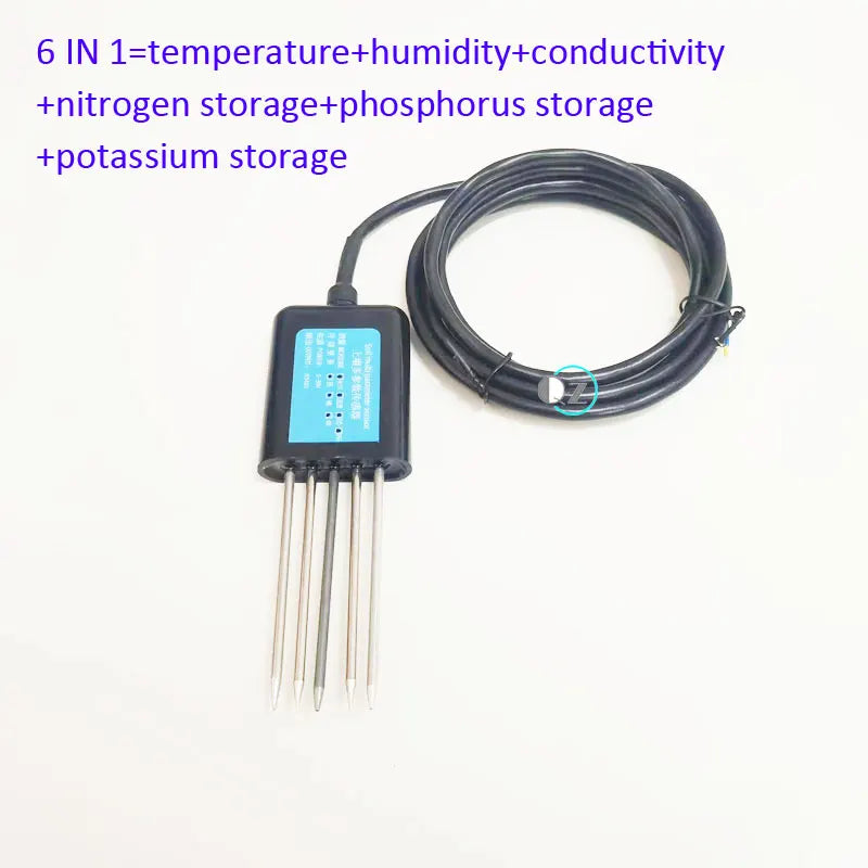 7-in-1 RS485 Modbus Soil Sensor – NPK, pH, EC, Temperature, Humidity & Moisture Tester for Agriculture