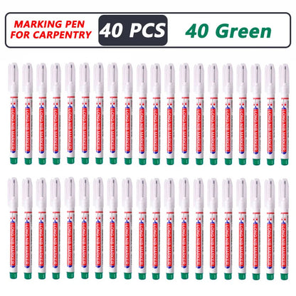 20mm Deep Hole Marker Pen Tips - Long Nib Waterproof Markers for Metal, Woodworking & Bathroom Decoration