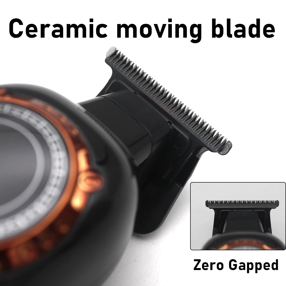 Kemei KM-999 Hair Trimmer for Men – DLC T-Blade, Zero Gapped, LED Display, Cordless USB Professional Hair Clipper