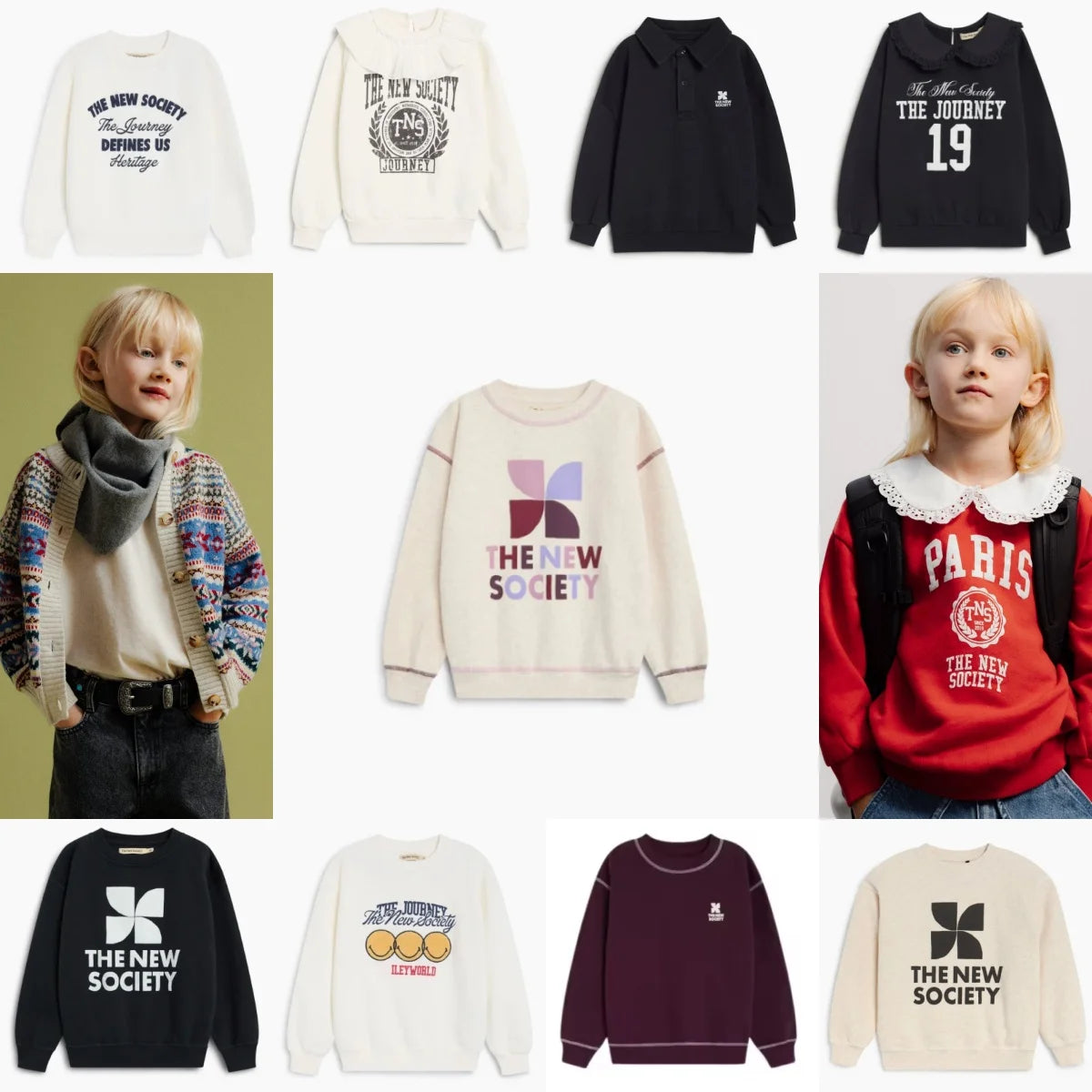 TNS Style Cotton Sweatshirt - Trendy 2026 Casual Pullover Top for Boys and Girls