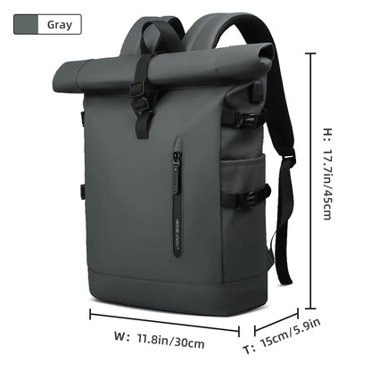 HK Expandable Travel Backpack for Men – Large Capacity Waterproof 15.6” Laptop Bag, Hiking Rucksack & Cycling Daypack with USB Port