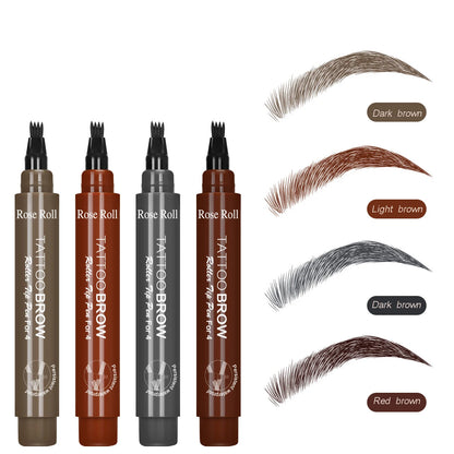 4-Tip Beard Filler Pen – Long-Lasting Beard & Mustache Enhancer for Hair Coloring, Shaping & Eyebrow Definition Tool
