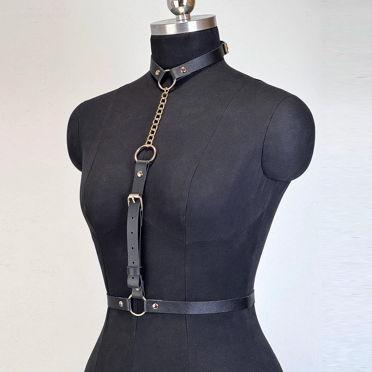 Women's PU Leather Waist Belt - Punk Gothic Chest Harness Harajuku Suspenders