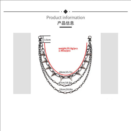 Hip-Hop Punk Rock Metal Waist Chain – Unisex Keychain & Wallet Chain for Jeans & Trousers