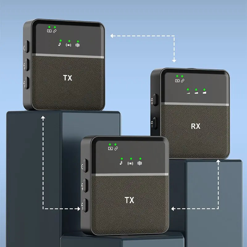 Multi-Function Wireless Microphone Receiver for iPhone, Android, and Live Gaming - Noise Reduction, Radio Recording Mic
